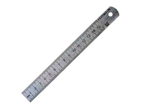 Линейка металлическая с двусторонней шкалой  500 мм